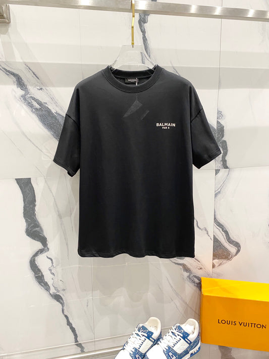 Balmain - T-shirt avec logo imprimé en relief Noir