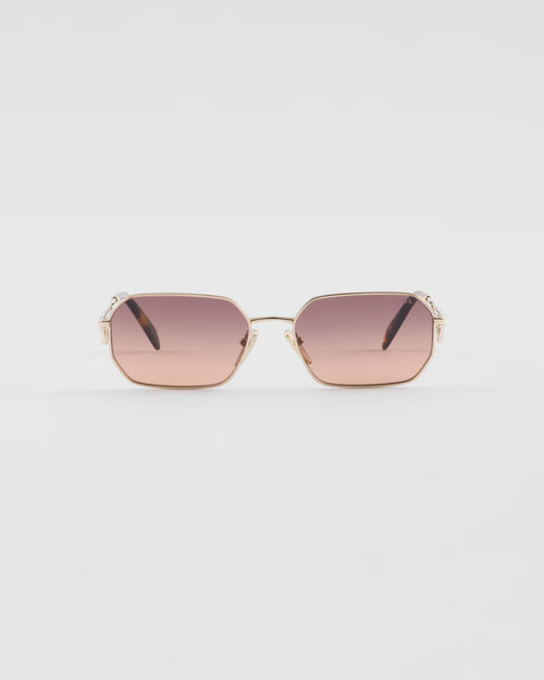 Prada - Lunettes De Soleil avec logo triangulaire Verres Caramel Dégradés