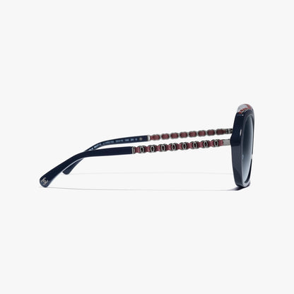 Chanel - Lunettes de soleil Papillon Bleu Foncé