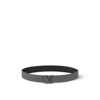 Louis Vuitton - Ceinture LV Taurillon 40 mm réversible Dark Grey