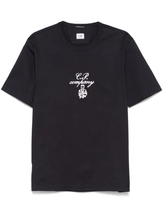 C.P Company - T-shirt à logo brodé Noir