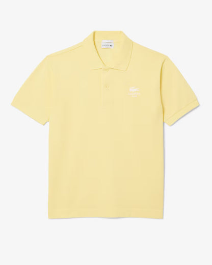 Lacoste - Polo L.12.12 classic fit imprimé signature Jaune