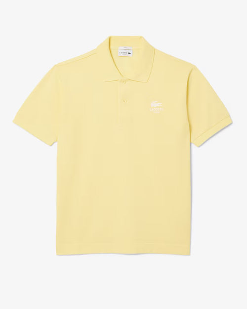 Lacoste - Polo L.12.12 classic fit imprimé signature Jaune