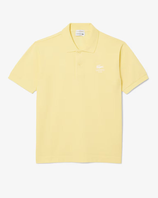 Lacoste - Polo L.12.12 classic fit imprimé signature Jaune