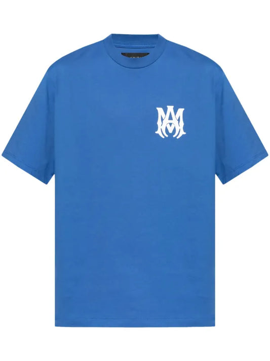 Amiri - T-shirt en coton à logo imprimé Bleu