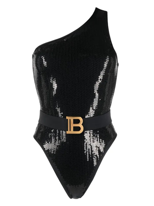 Balmain - Maillot de bain asymétrique à une épaule