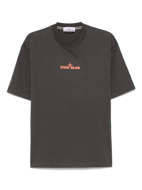 Stone Island - T-shirt logo print Anthracite