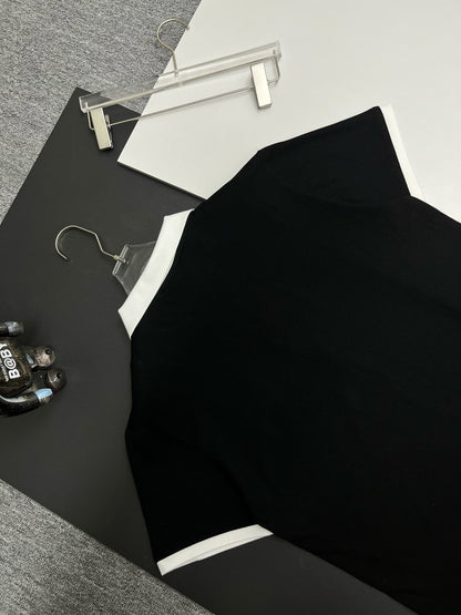 Lacoste - Polo Lacoste Chic Col en V Noir