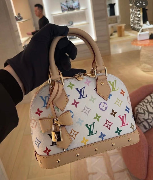 Louis Vuitton - Sac Alma BB Blanc Multicolore