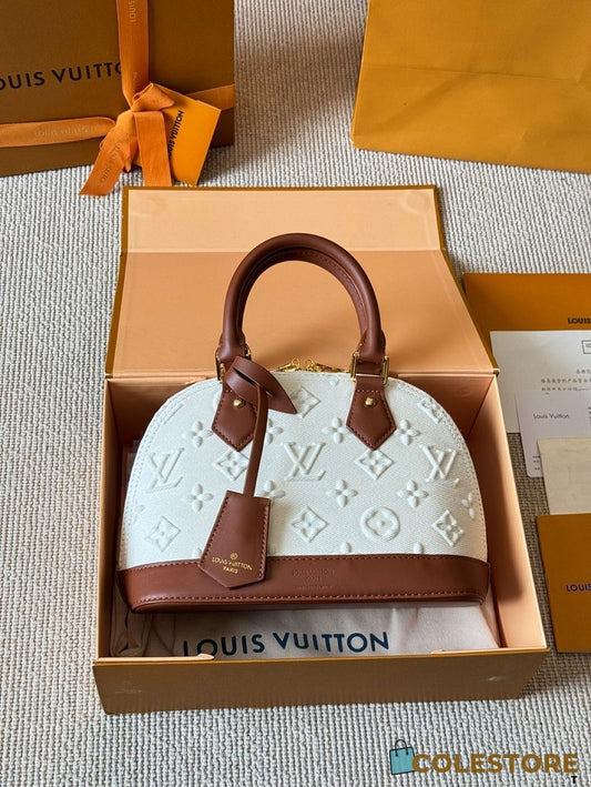 Louis Vuitton - Sac Alma BB Blanc Marron