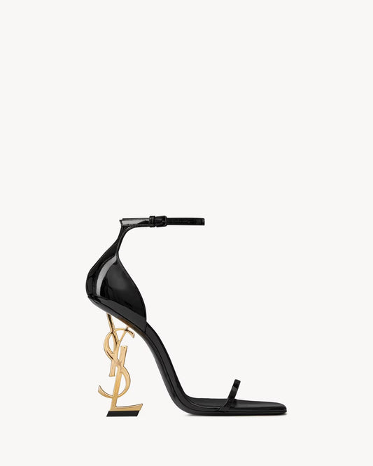 YSL - Opyum Sandales en Cuir Verni (Doré)