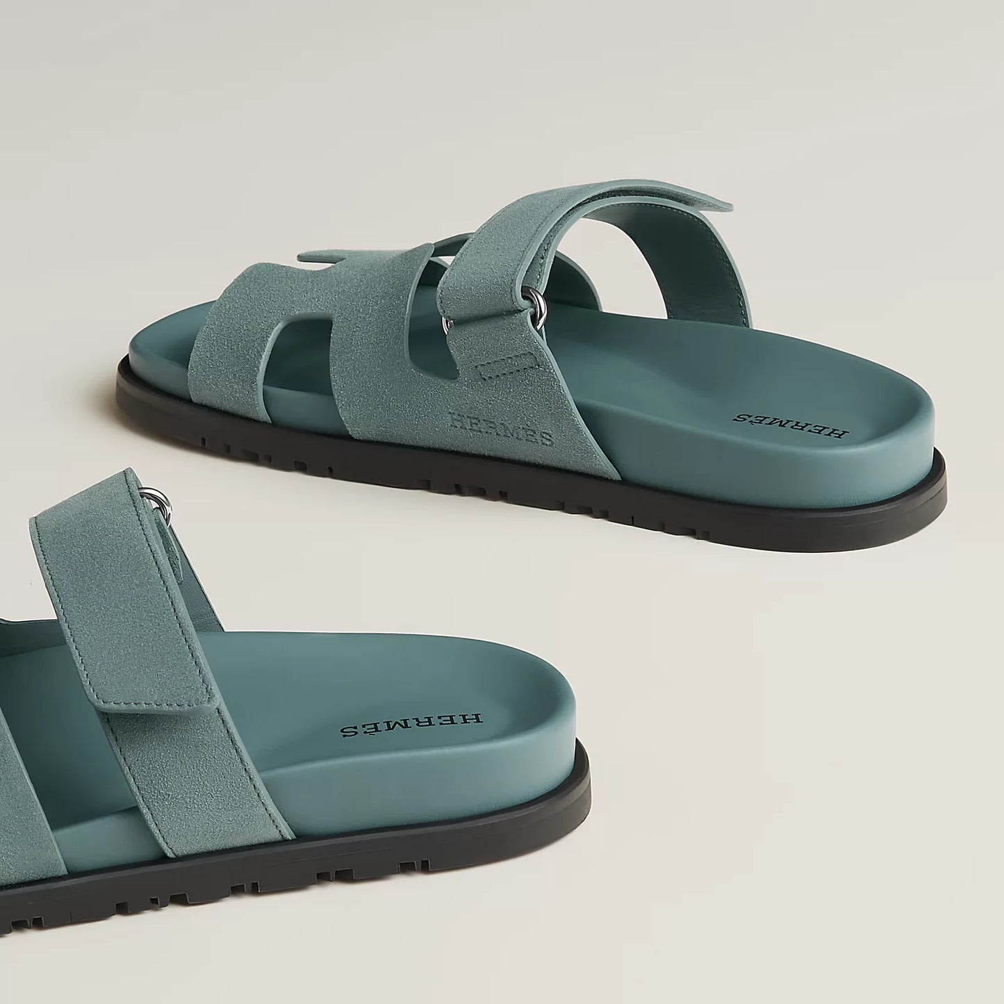 Hermès - Sandales Chypre Bleu Tonnerre