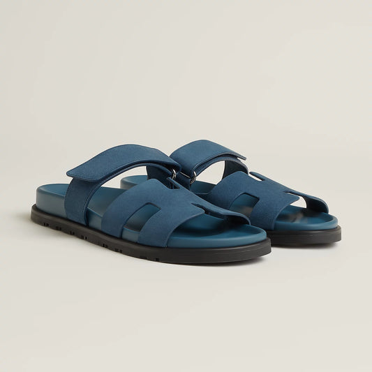 Hermès - Sandales Chypre Bleu Turquin