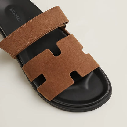 Hermès - Sandales Chypre Brun Fumé
