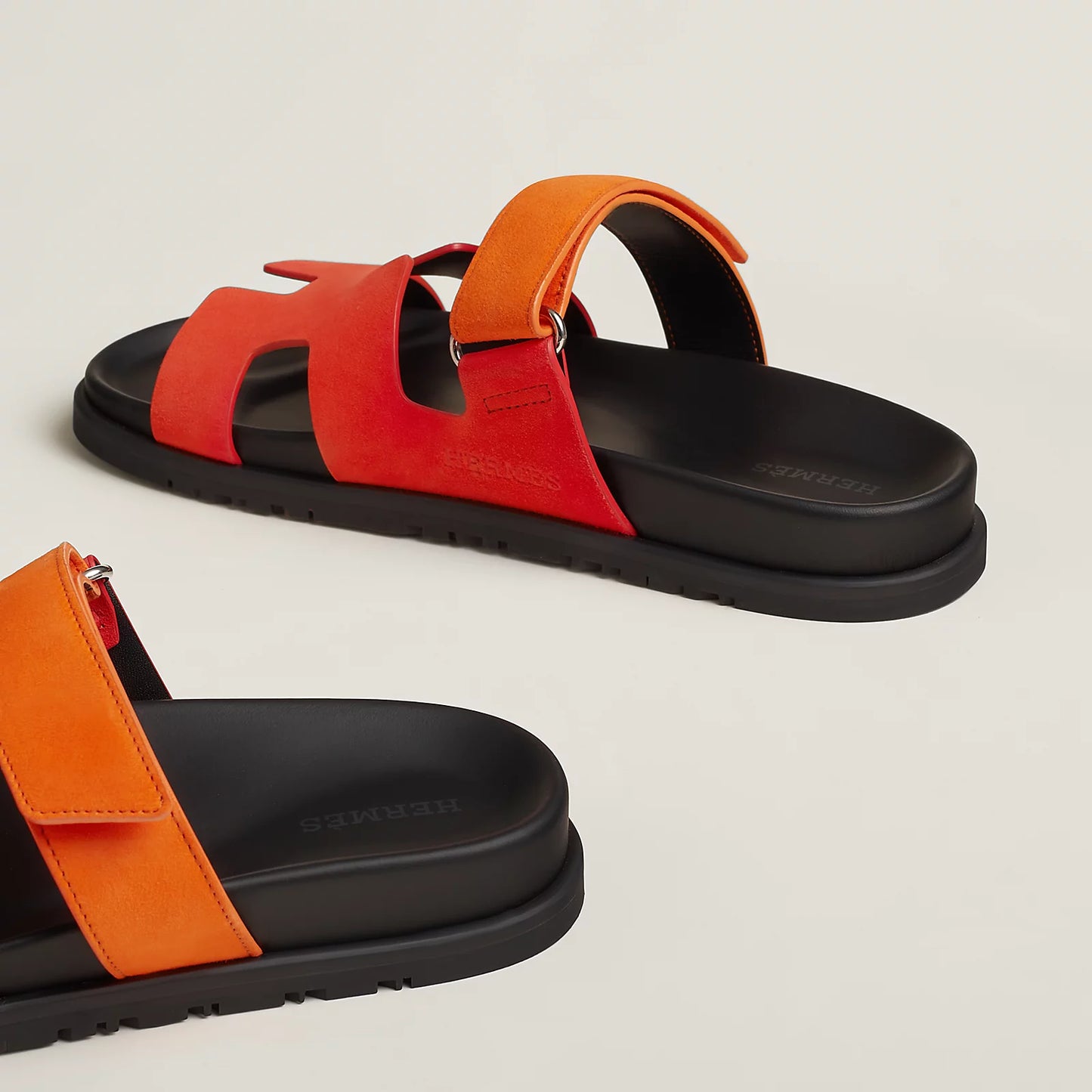Hermès - Sandales Chypre Rouge Écarlate / Sunset
