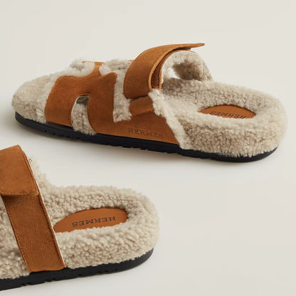 Hermès - Sandales Chypre Naturel / Écru