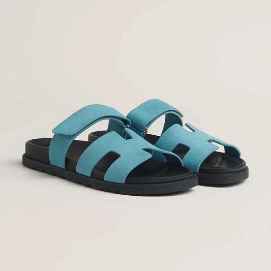 Hermès - Sandales Chypre Bleu Minéral