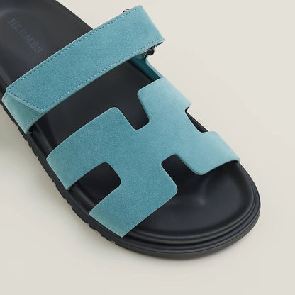 Hermès - Sandales Chypre Bleu Minéral