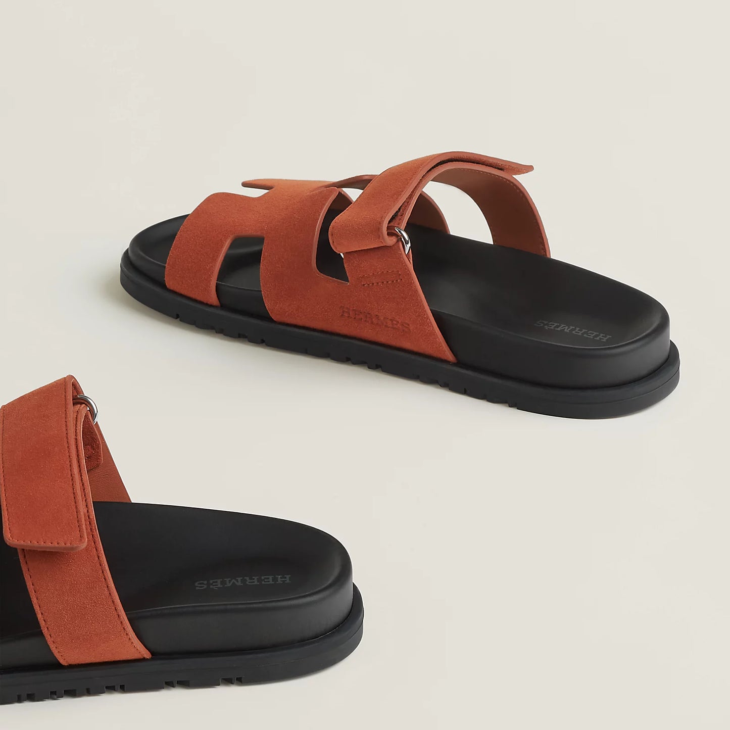Hermès - Sandales Chypre Orange Canyon