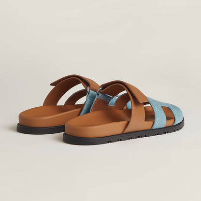 Hermès - Sandales Chypre Bleu Clair / Naturel (ÉDITION LIMITÉE)