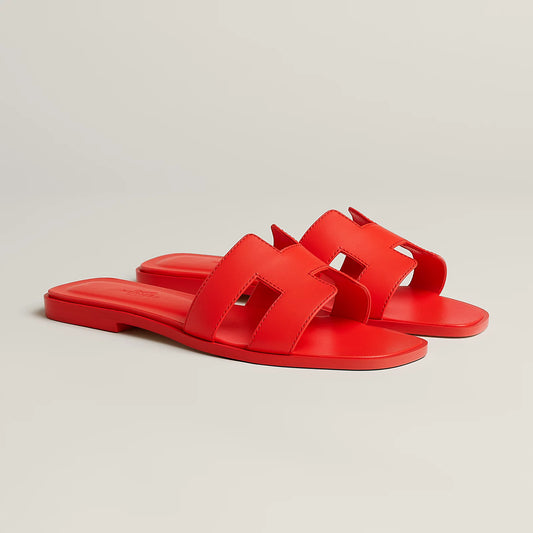Hermès - Sandales Oran Rouge Grenadine