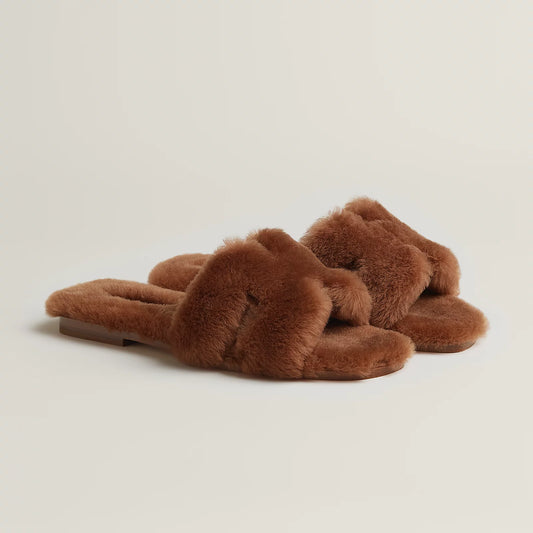 Hermès - Sandales Oran Naturel en Laine
