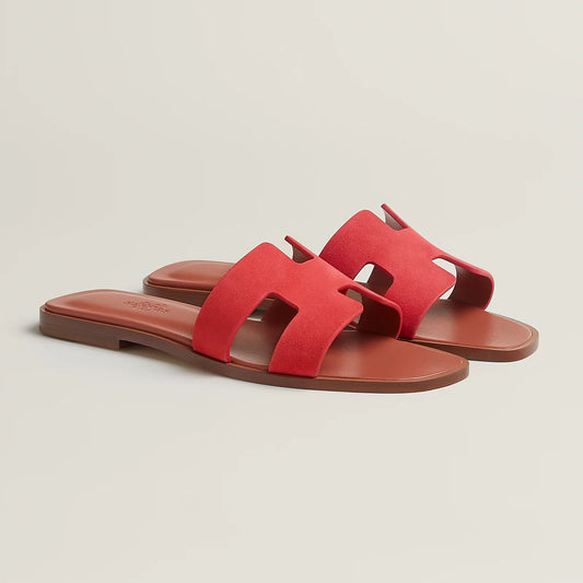 Hermès - Sandales Oran Rouge Cinétique