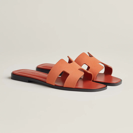 Hermès - Sandales Oran Rose Bois De Santa