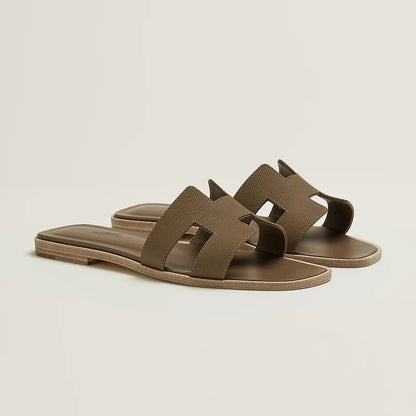 Hermès - Sandales Oran Étoupe