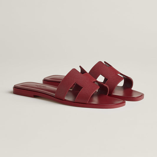 Hermès - Sandales Oran Rouge H