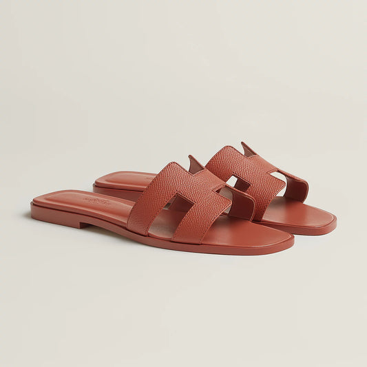 Hermès - Sandales Oran Orange Canyon