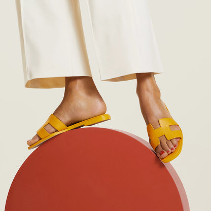 Hermès - Sandales Oran Jaune Topaze