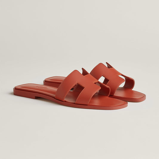 Hermès - Sandales Oran Rouge De Turin
