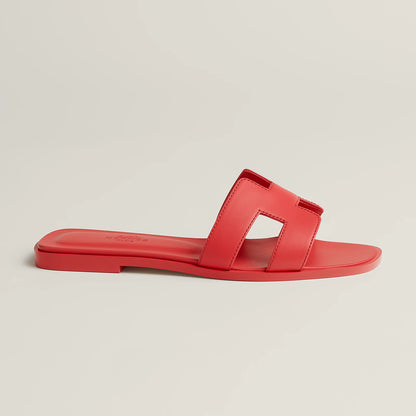 Hermès - Sandales Oran Rose Vermillon