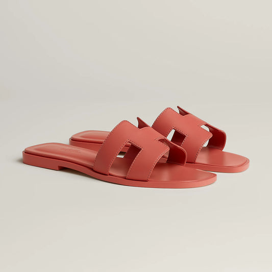 Hermès - Sandales Oran Rouge Tomette