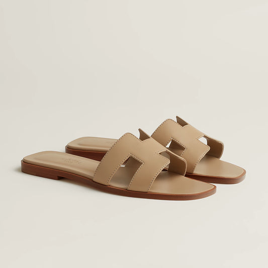 Hermès - Sandales Oran Beige Lin