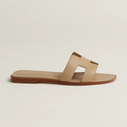 Hermès - Sandales Oran Beige Lin