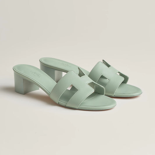 Hermès - Sandales Oasis Vert D'eau