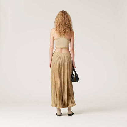 Miu Miu - Jupe en lamé Or