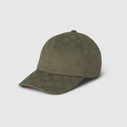 Casquette en toile GG en vert forêt
