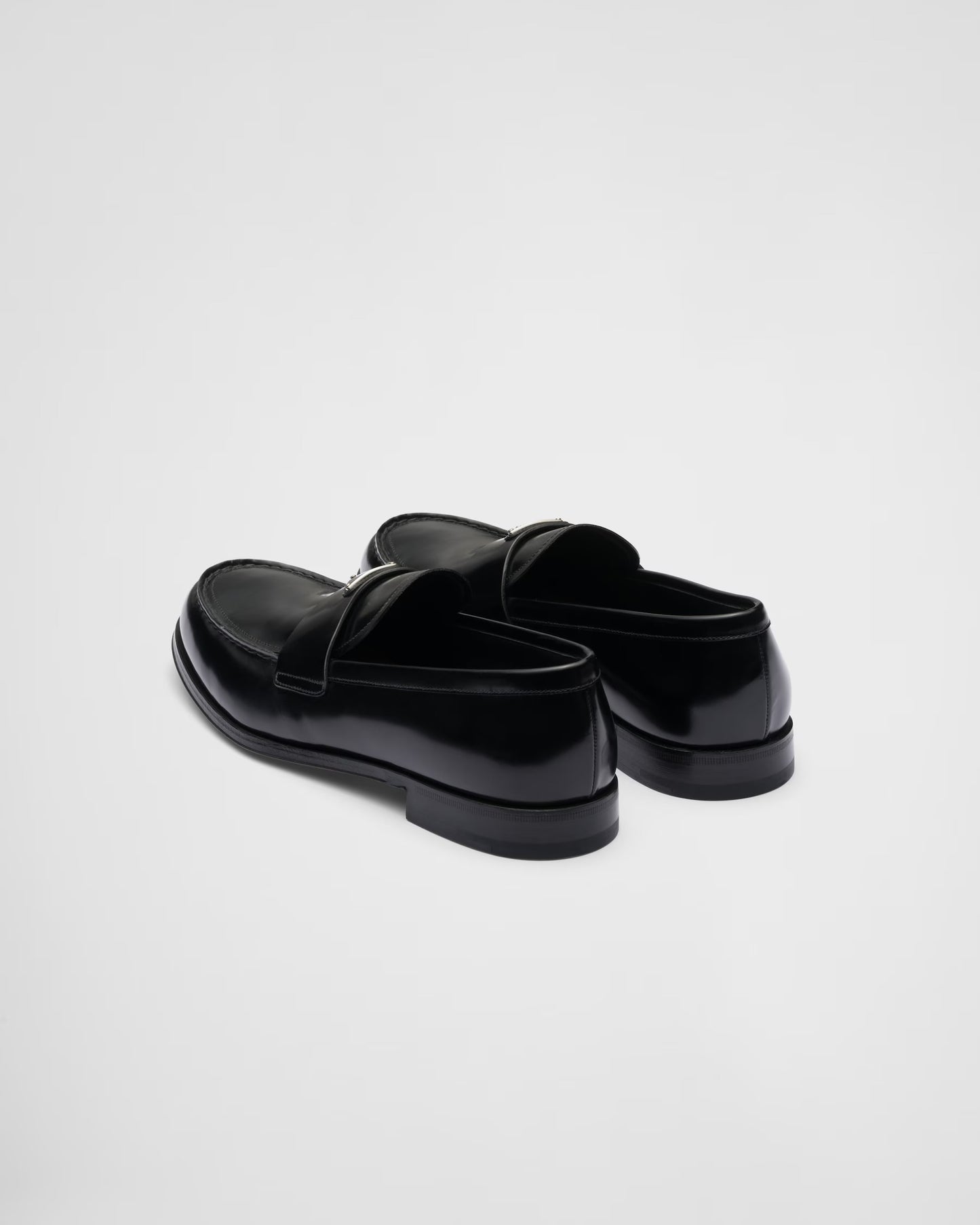 Prada - Mocassins en cuir brossé Noir