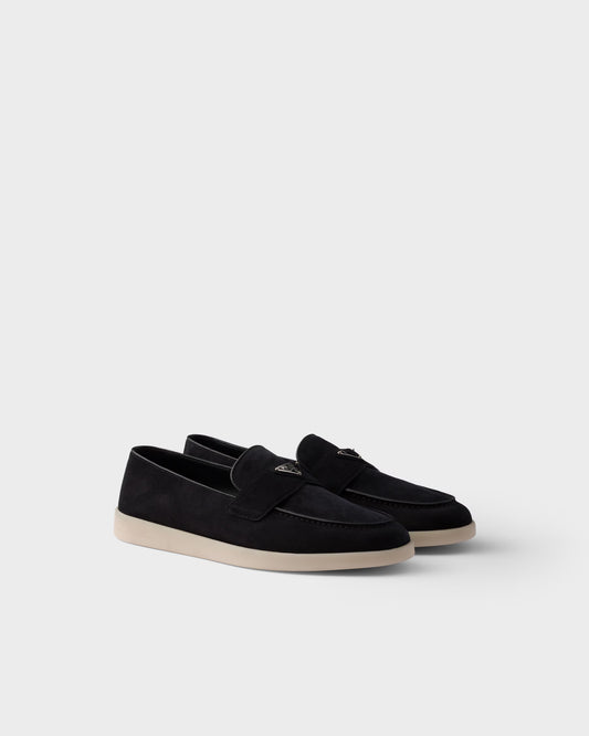 Prada - Mocassins en veau velours Noir