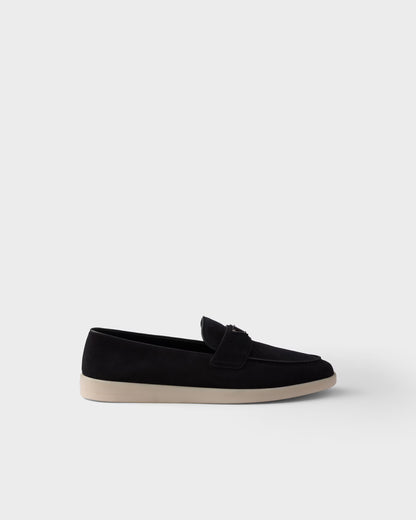 Prada - Mocassins en veau velours Noir