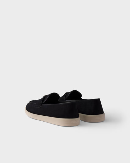 Prada - Mocassins en veau velours Noir