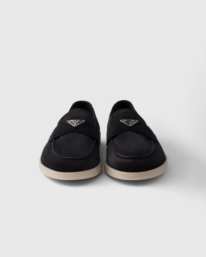 Prada - Mocassins en veau velours Noir