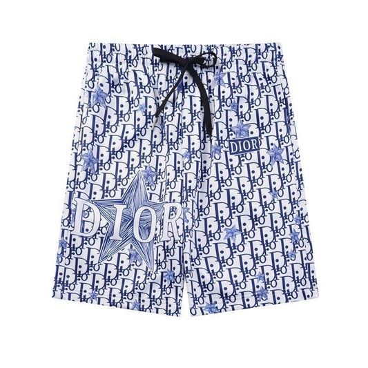 Dior - Short Dior Oblique avec Motifs Bleu & Blanc