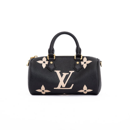 Louis Vuitton Black/Beige Bicolor Monogram Giant Empreinte Papillon BB