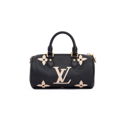 Louis Vuitton Black/Beige Bicolor Monogram Giant Empreinte Papillon BB