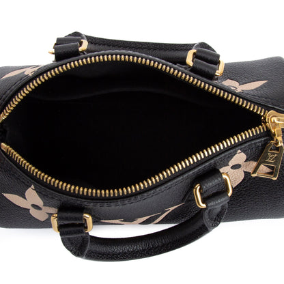 Louis Vuitton Black/Beige Bicolor Monogram Giant Empreinte Papillon BB
