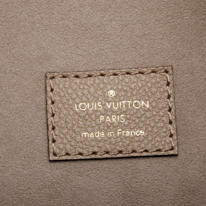 Louis Vuitton 2024 Dove Grey/Creme Bicolor Monogram Empreinte Leather Loop Hobo Bag w/ Straps & Receipt